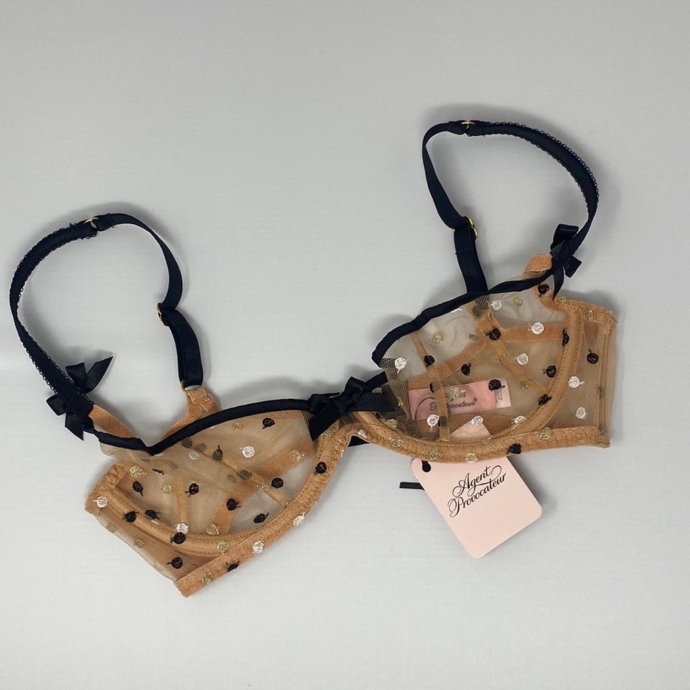 Agent Provocateur Brie Polka Dot Demi Bra NWT - Picture 6 of 7